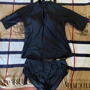 Black Women's Swim Set